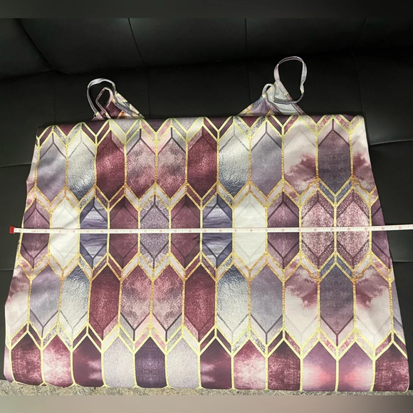 Geometric Multicolor Maxi Dress, XXL sleeveless - Picture 6 of 6